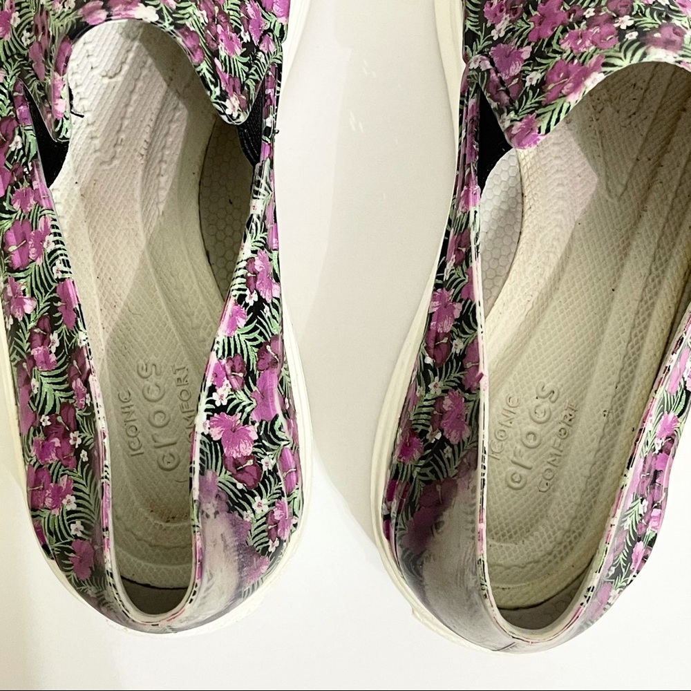 CROCS Citilane Roka Graphic Floral Print Slip On Loafers size w7 - Picture 8 of 10